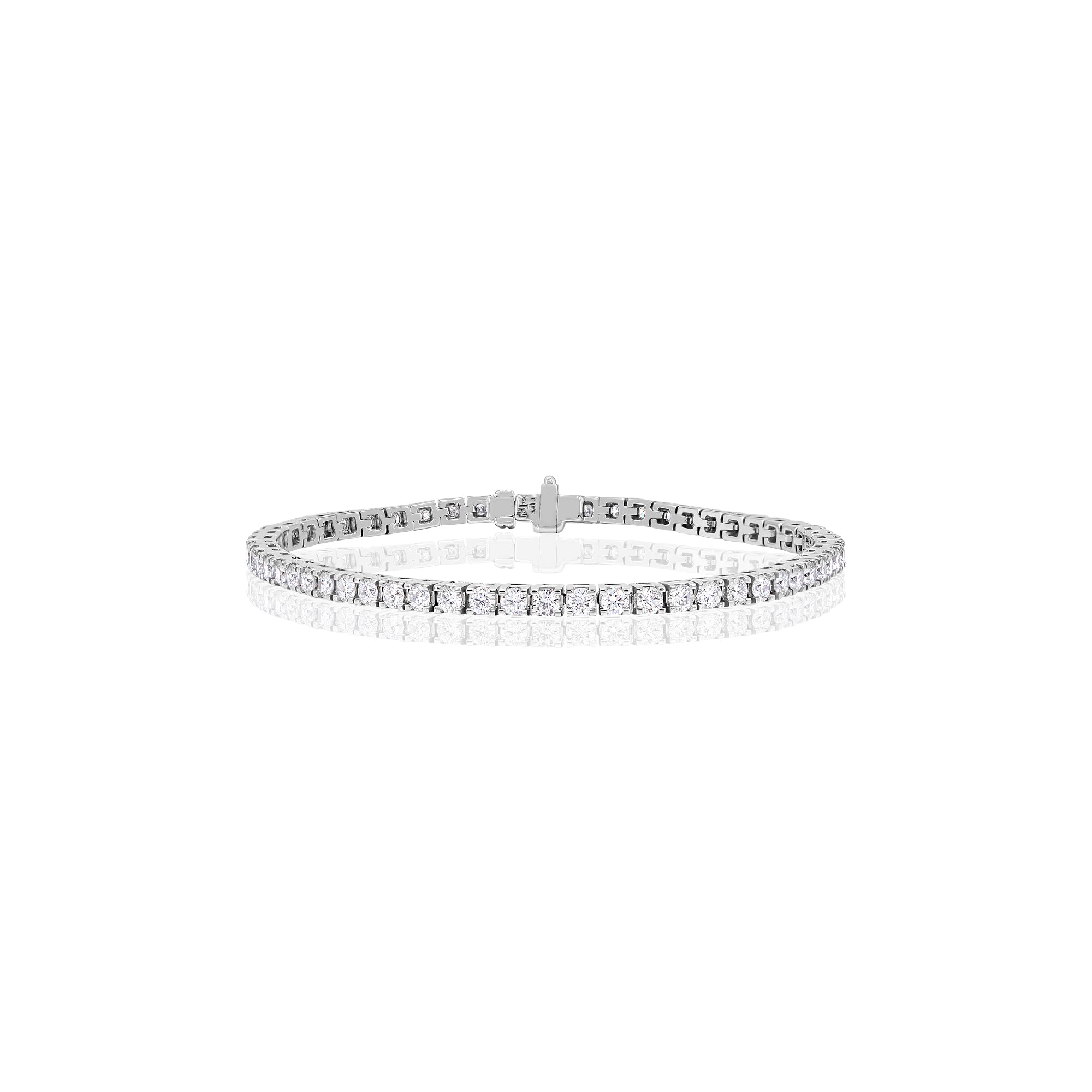 0.09 's Round Brilliant Diamonds Four Prongs Tennis Bracelet