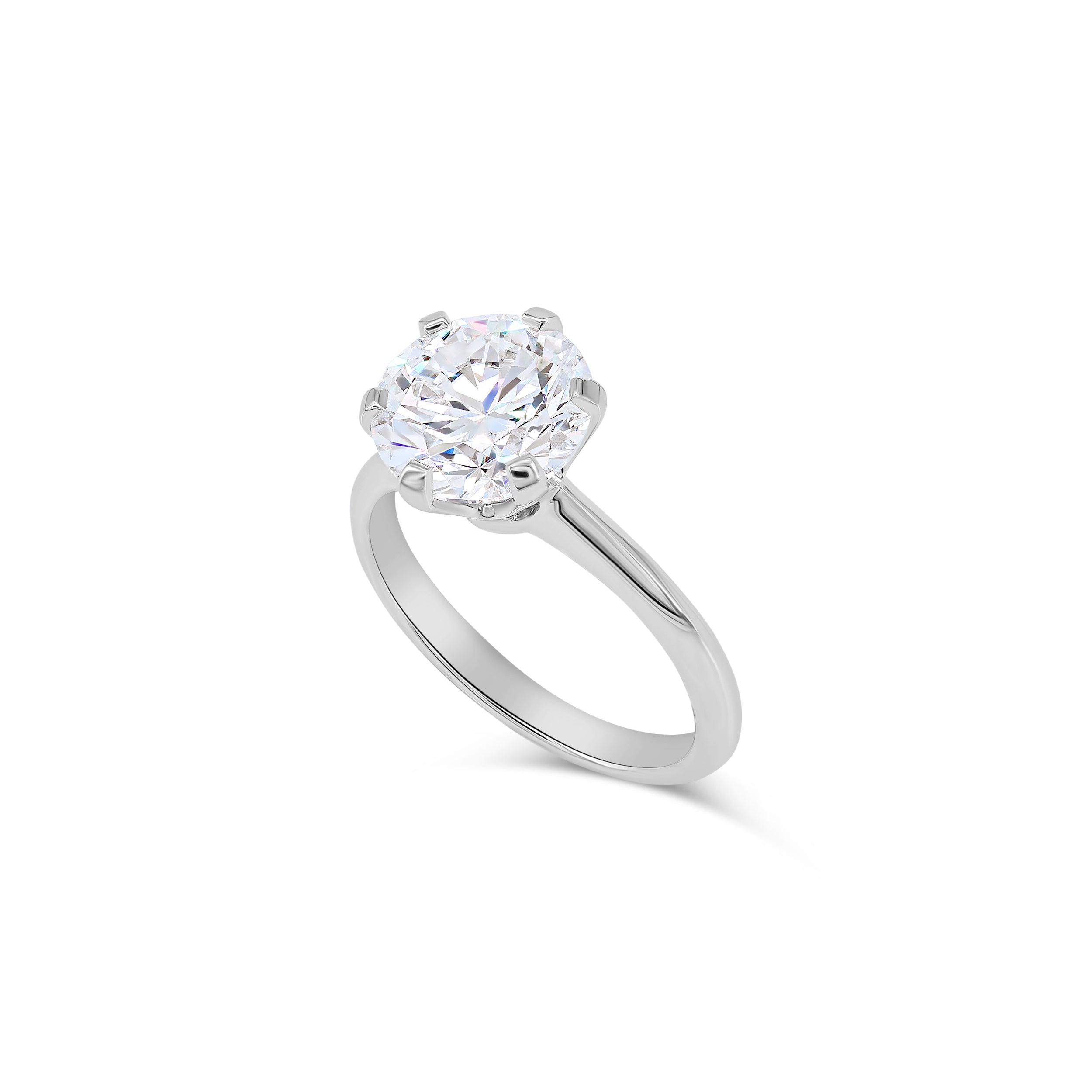 Solitaire Round Diamond Ring (3.09ct per diamond)