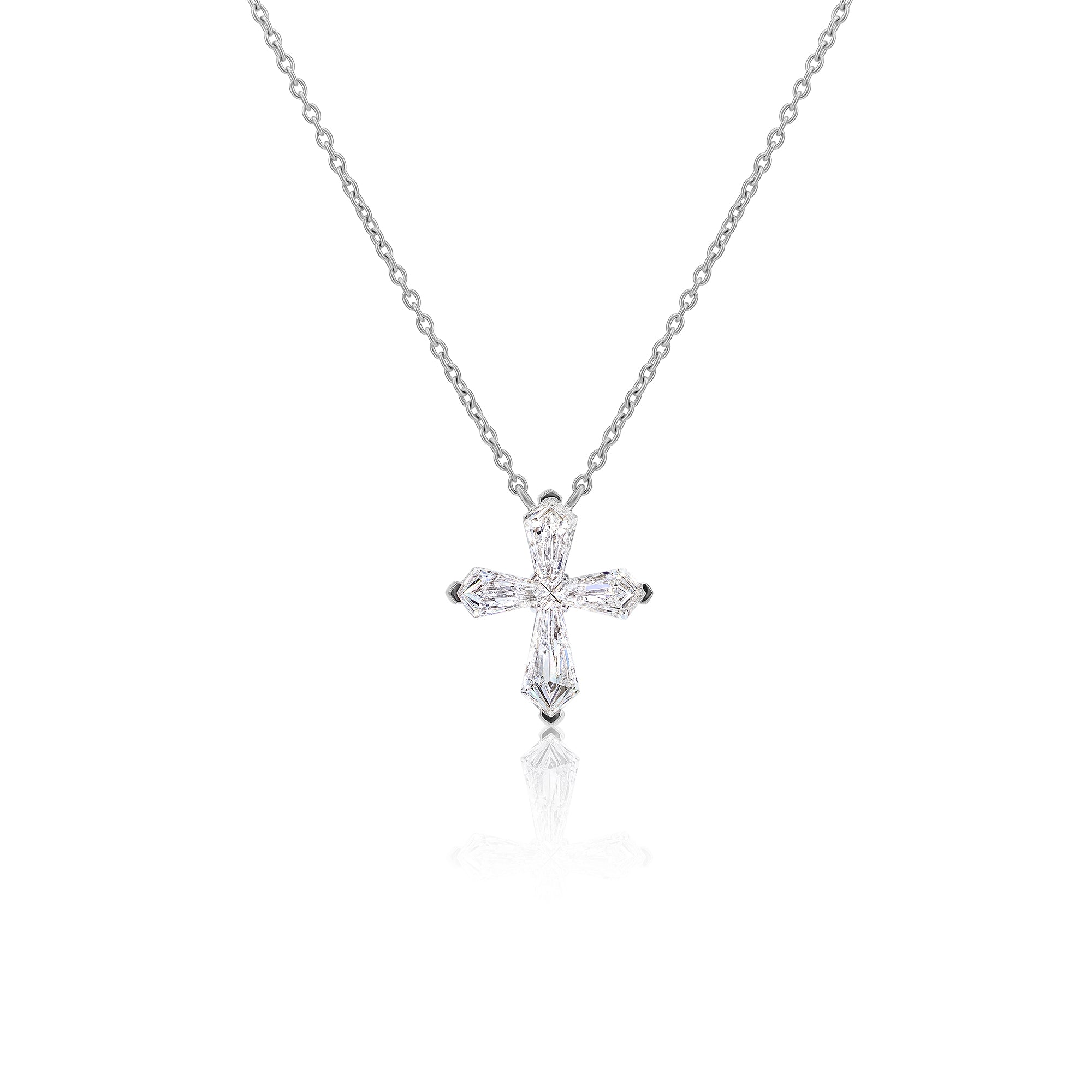 Kite Cut Diamond Cross Pendant (1.12 ct)