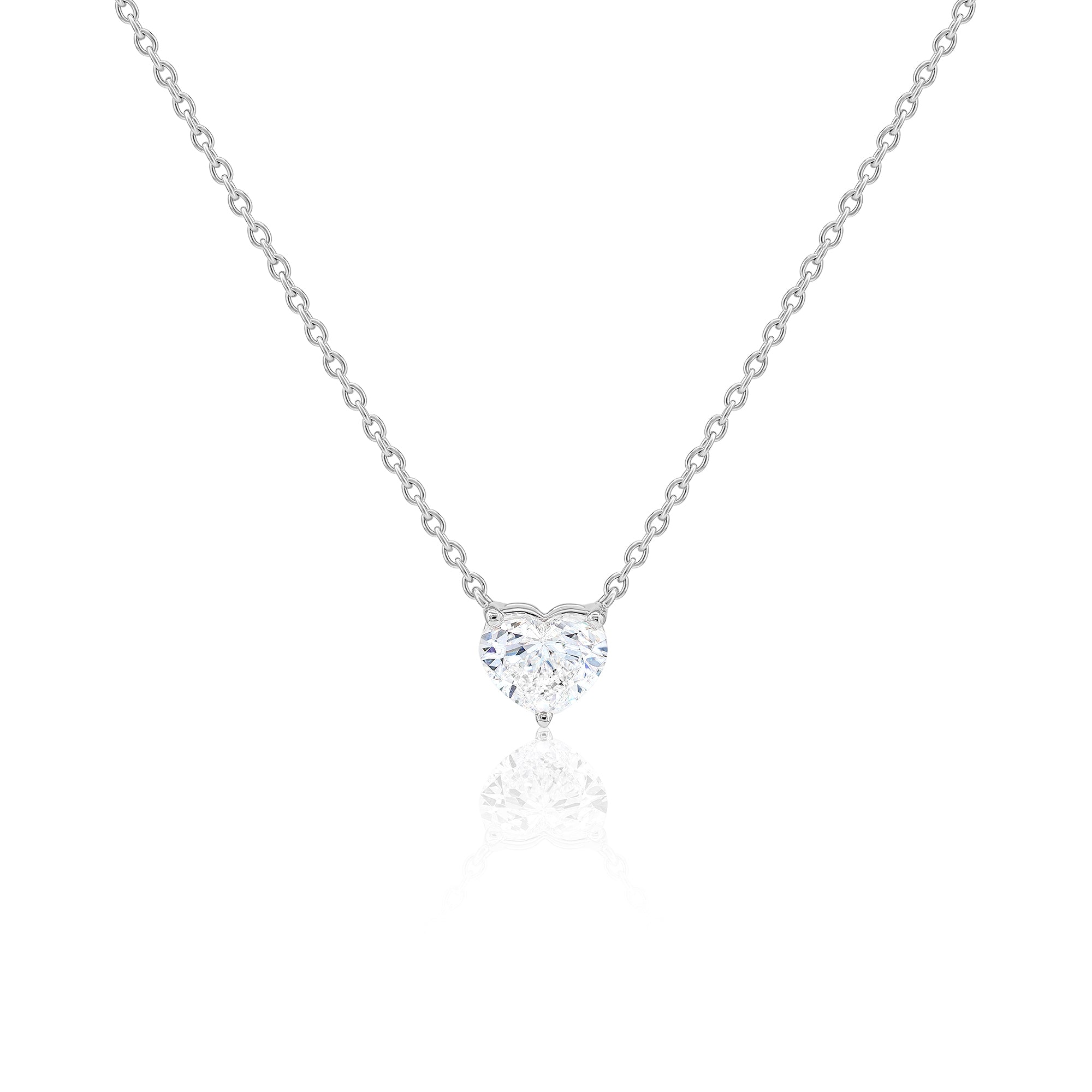 Solitaire Heart Diamond Pendant (0.91 ct)