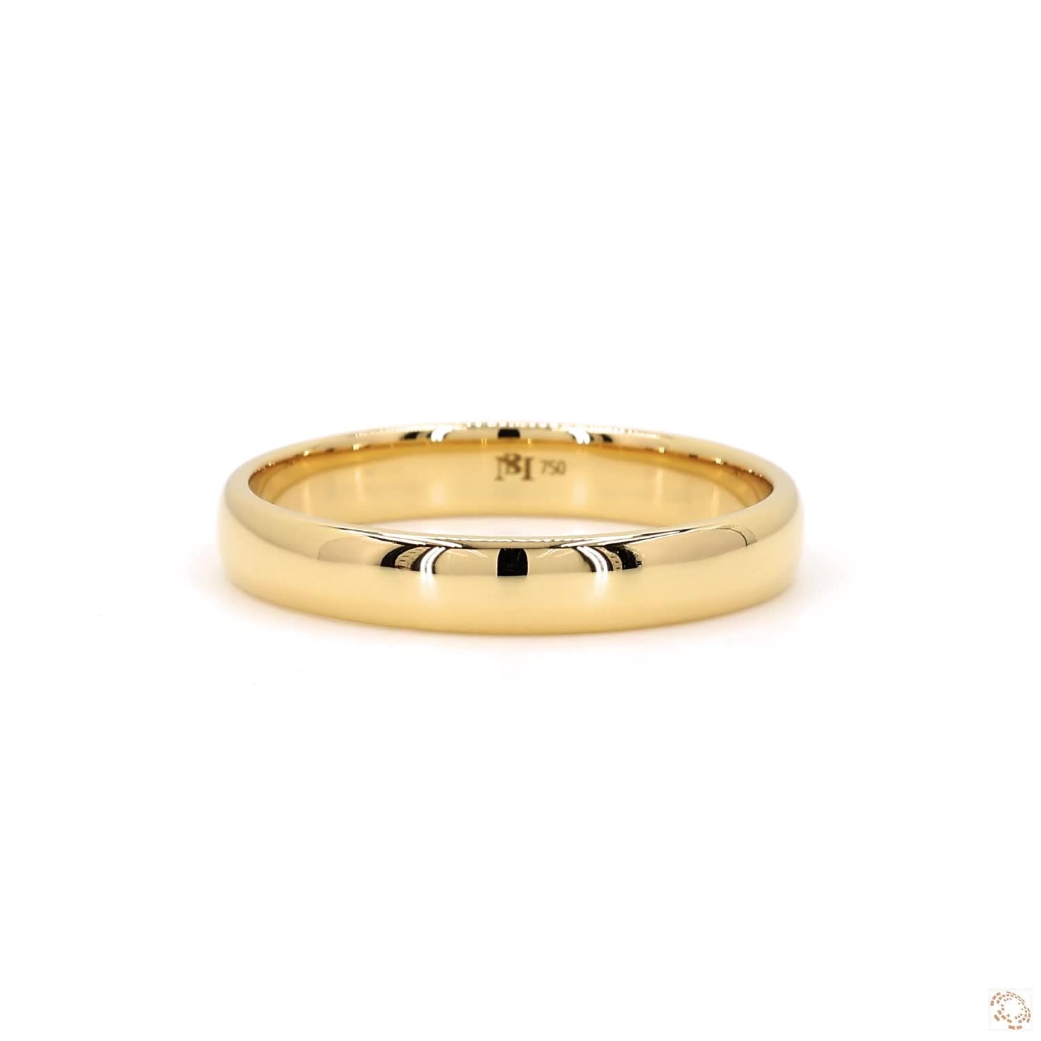 Men's Comfort Fit Polished Engagement Band (4mm)