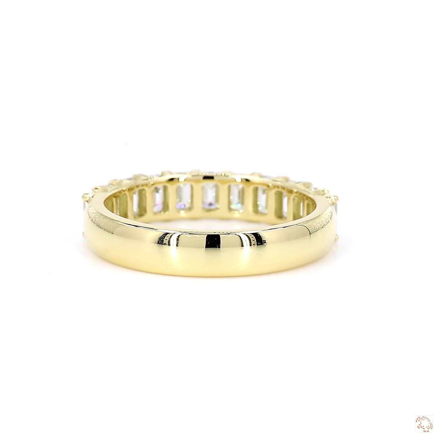 Emerald Cut Half Eternity Ring (0.12 ct per diamond)