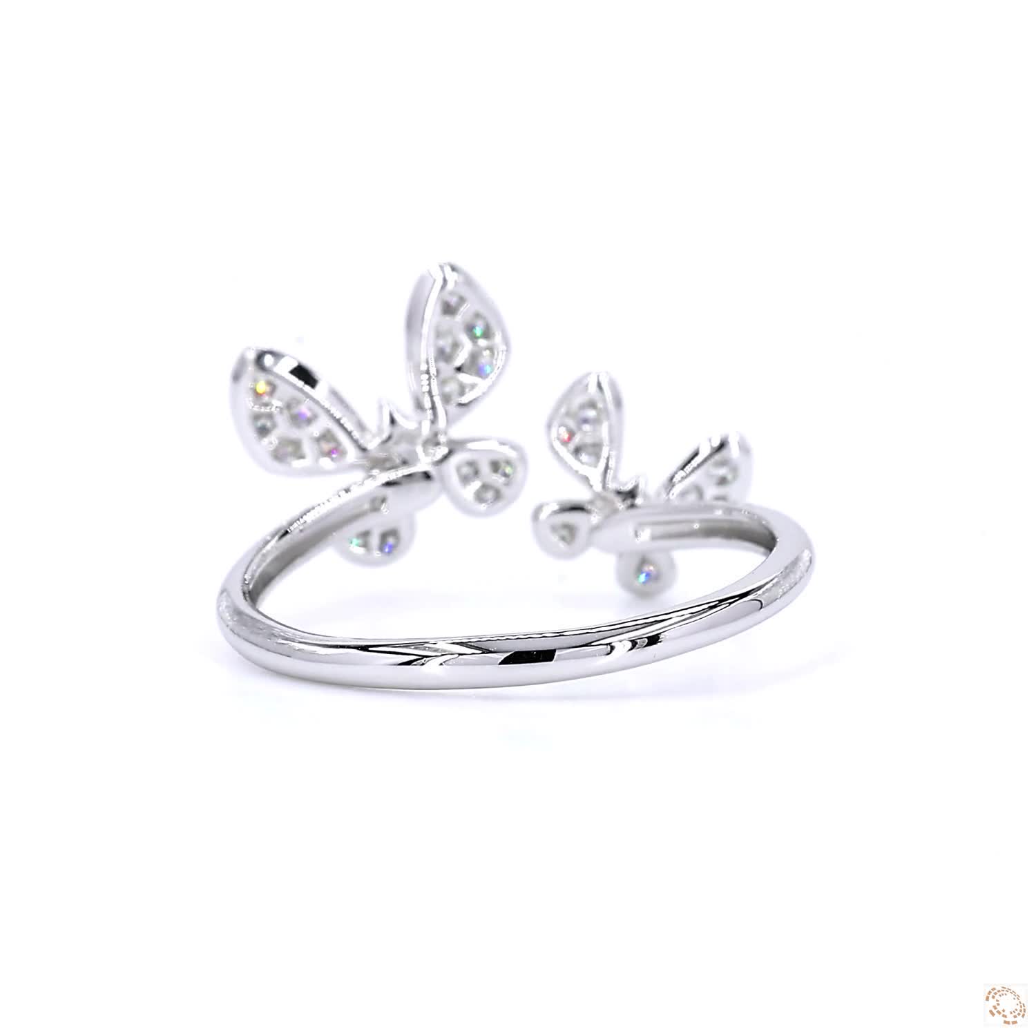 Double Butterfly Diamond Ring (0.22 ct)