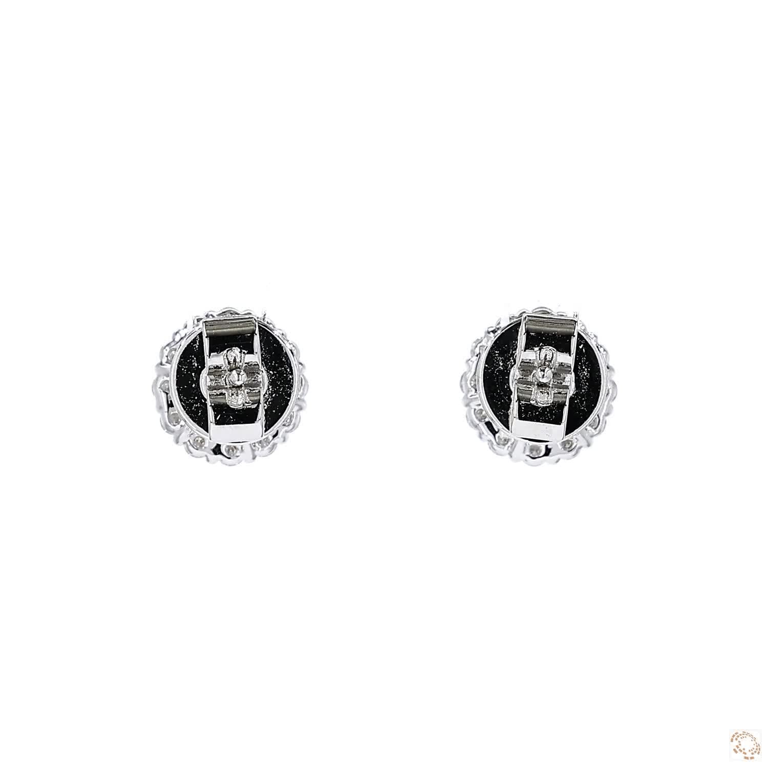 Halo Diamond Stud Earrings with Jacket (0.3 ct. per diamond)