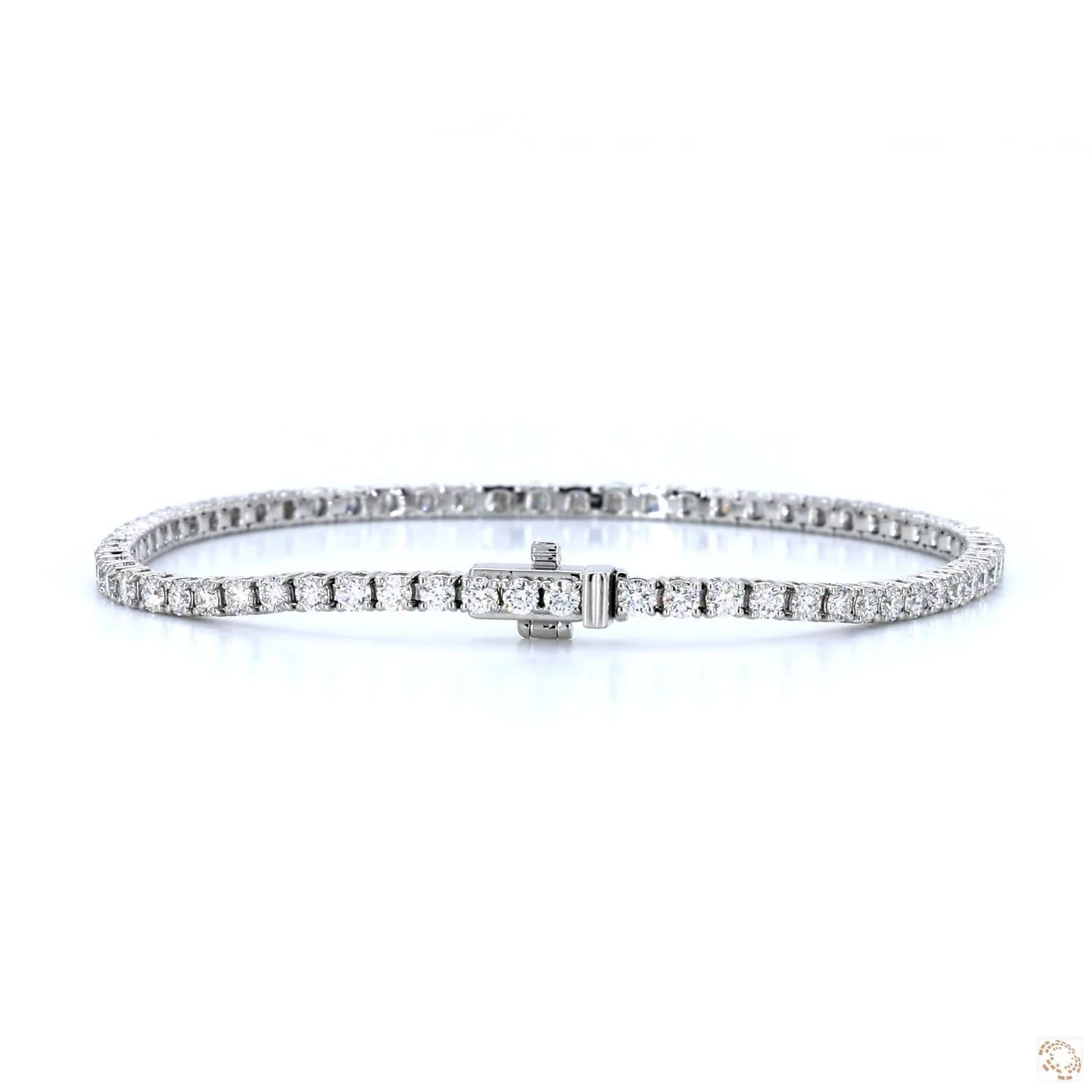 4-Prong Classic Diamond Tennis Bracelet (0.03 ct per diamond)