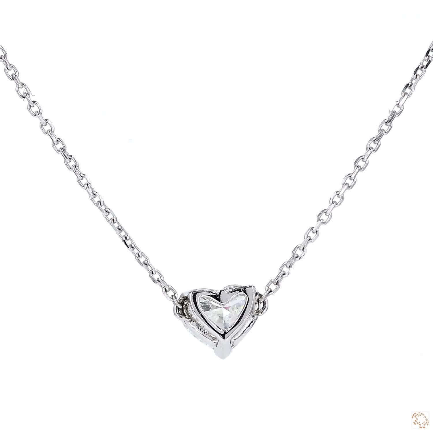 Solitaire Heart Diamond Pendant (0.81 ct)