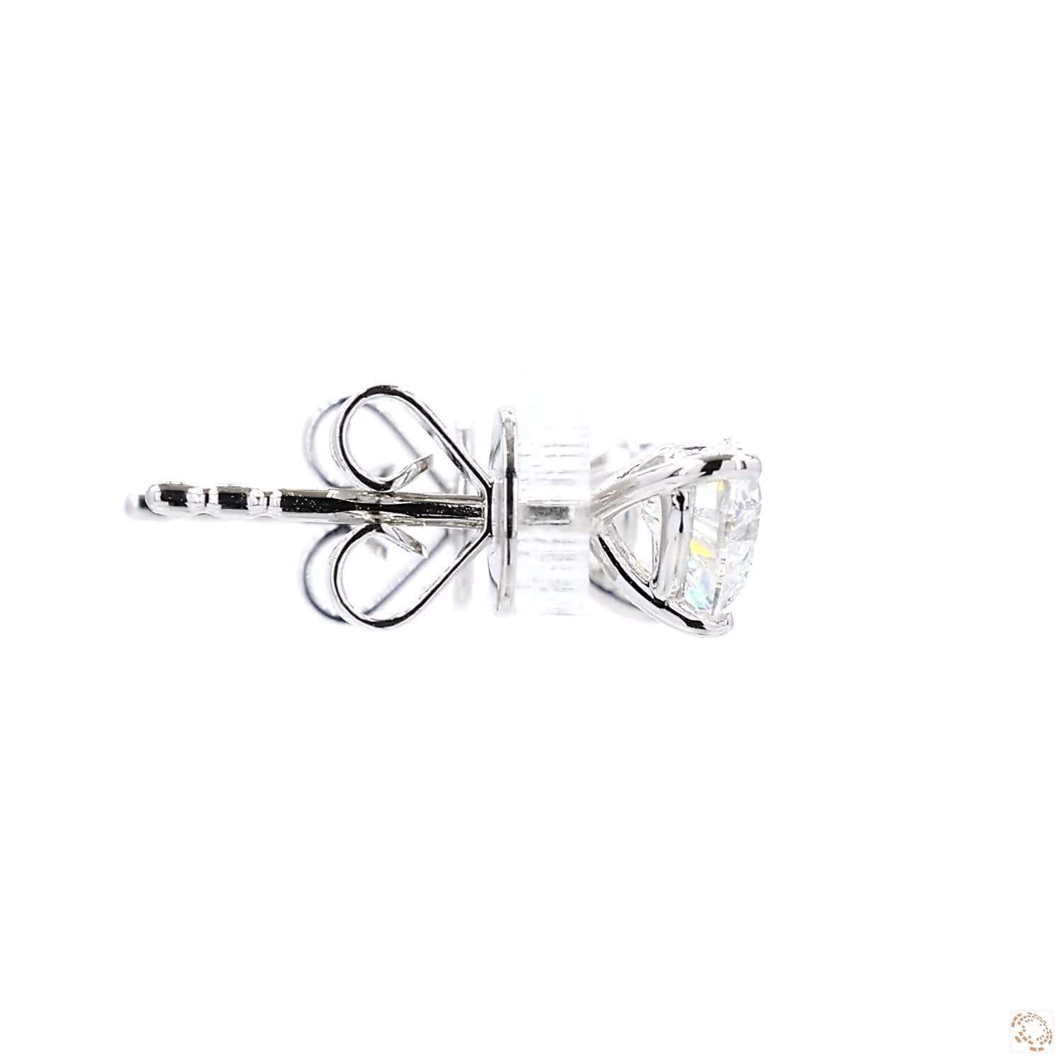 Heart Shape Diamond Stud Earring (0.5 ct. per diamond)