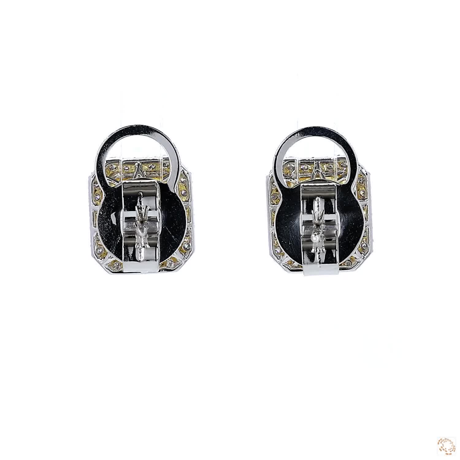 Fancy Light Yellow Radiant Diamond Halo Stud Earrings