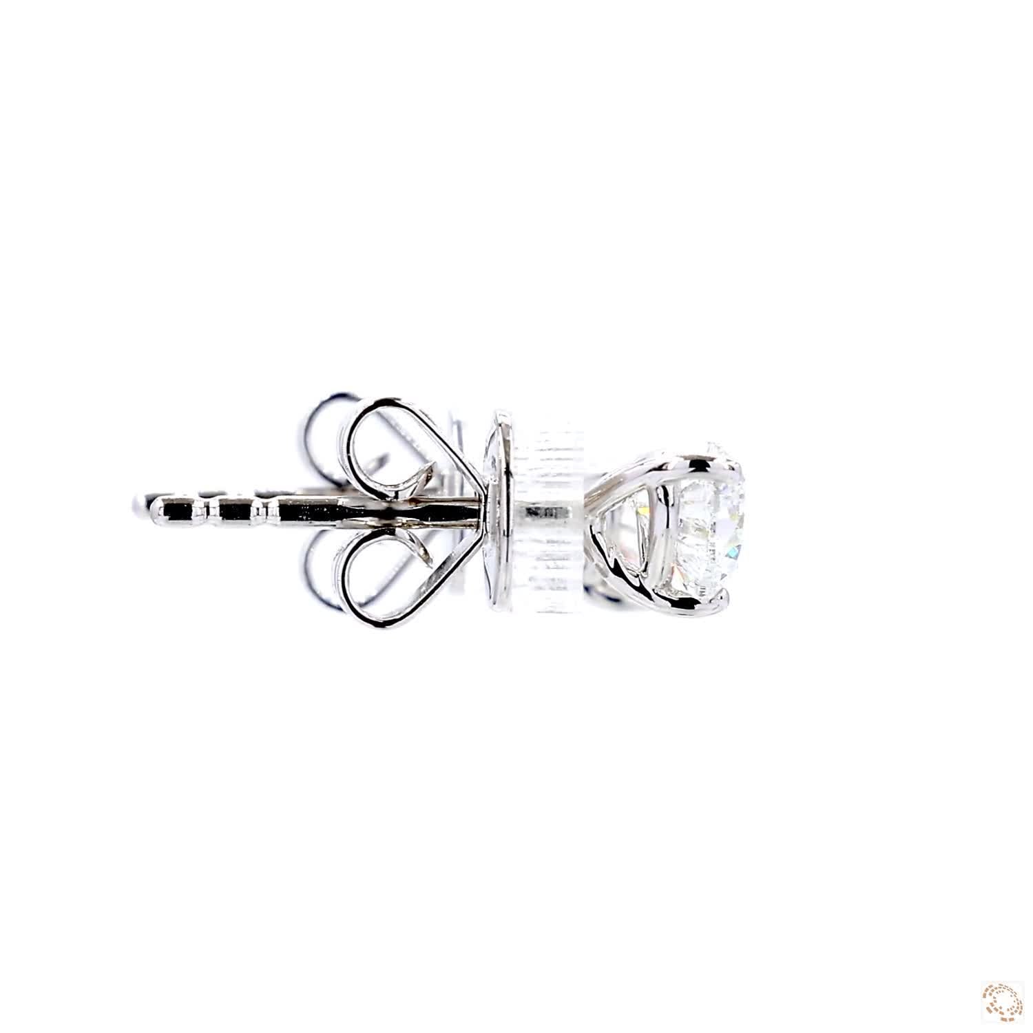 Heart Shape Diamond Stud Earring  (0.4 ct. per diamond - F VS2)