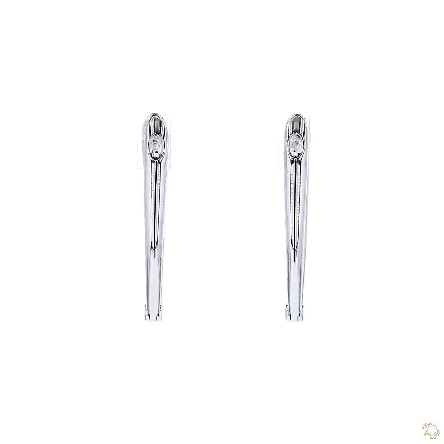 Graduated Inside-Outside Diamond Hoop Earrings