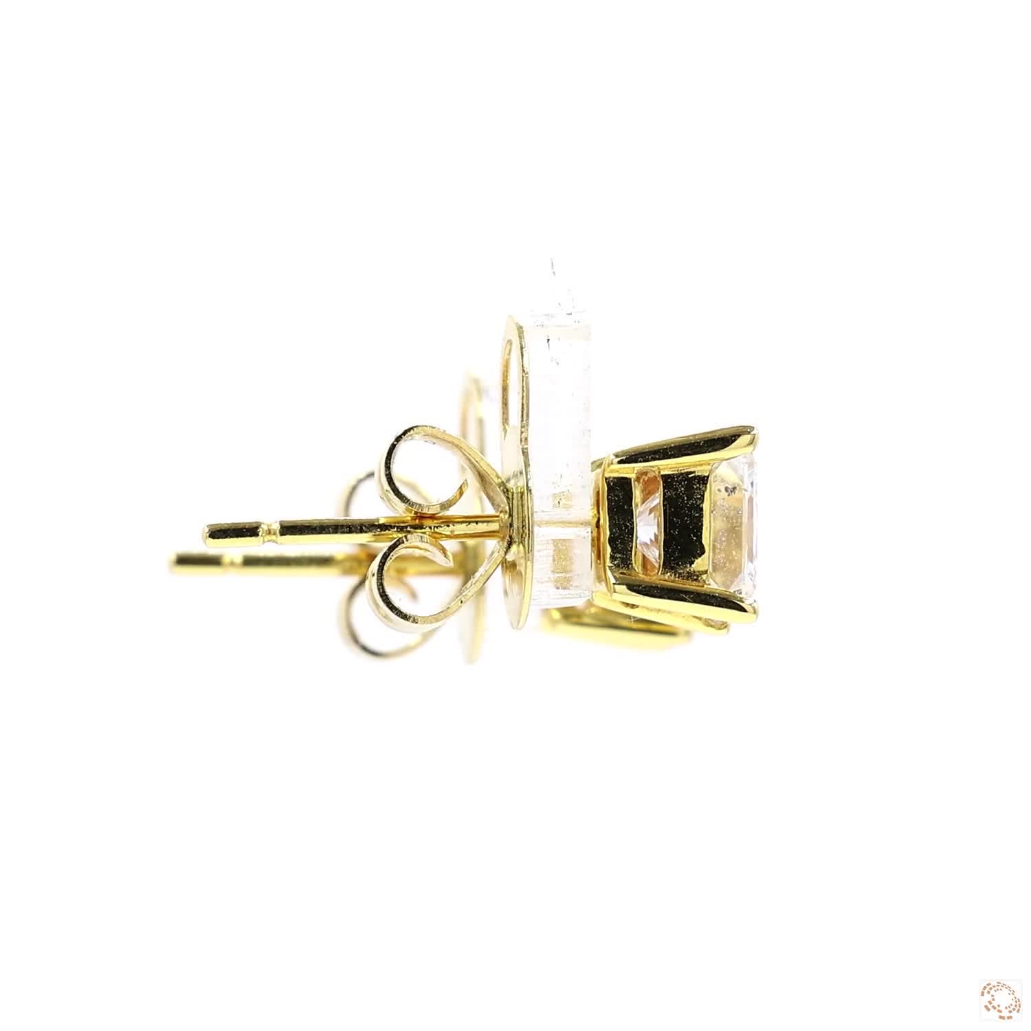 Princess Shape Diamond Stud Earrings