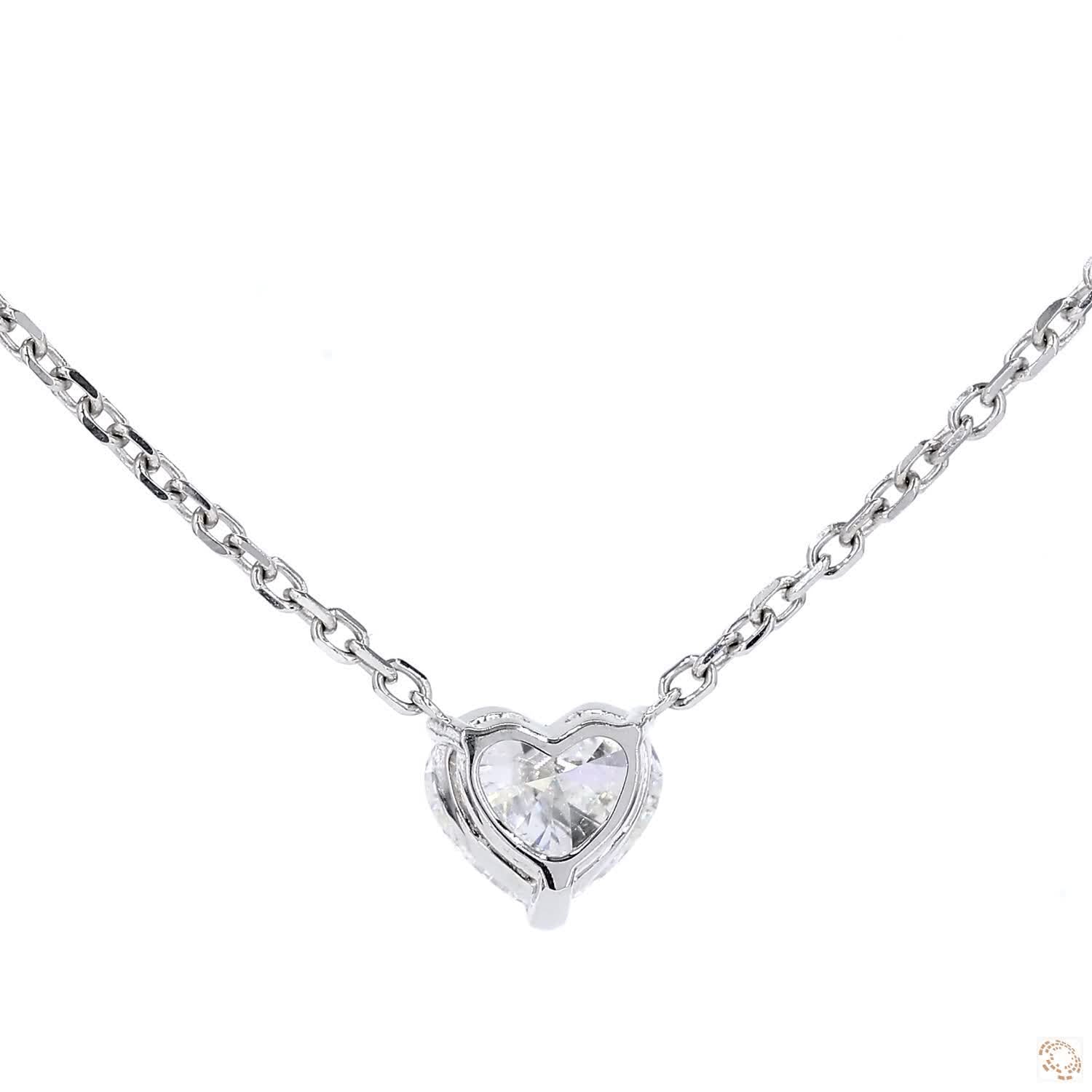 Solitaire Heart Diamond Pendant (1.51 ct)