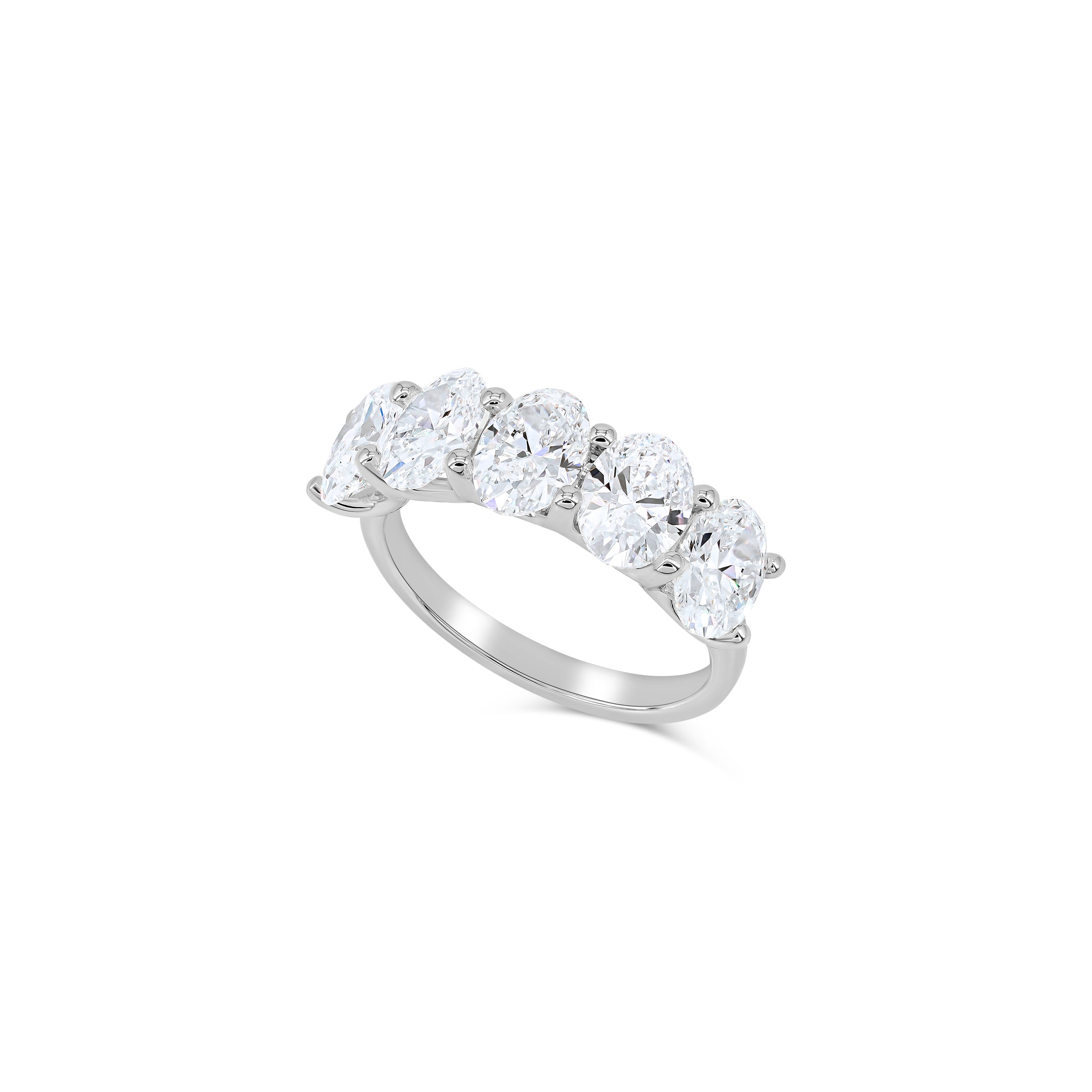 Oval Diamond Half Eternity Ring (0.7ct per diamond)