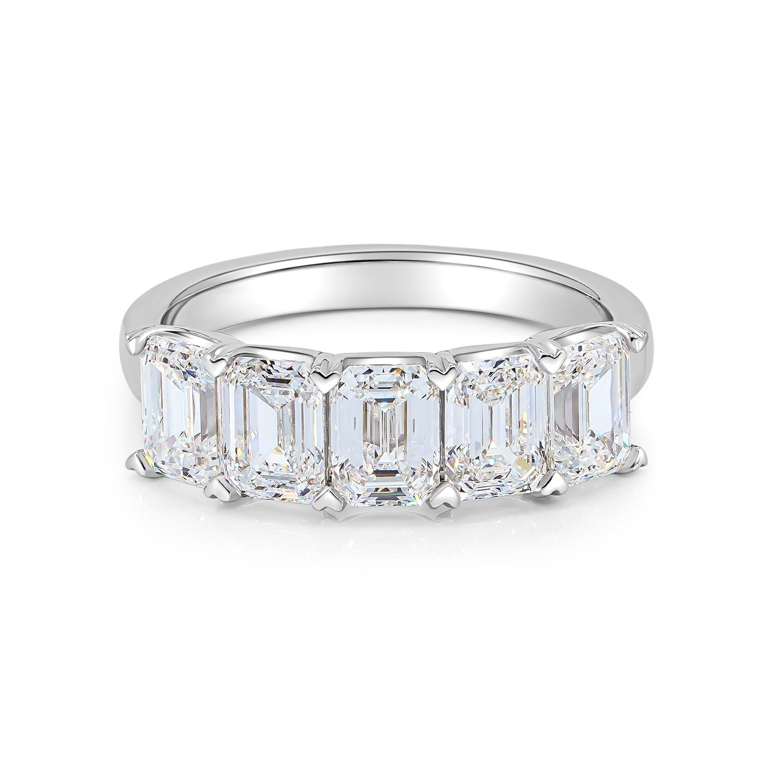 Emerald Diamond Half Eternity Ring (0.5ct per diamond)