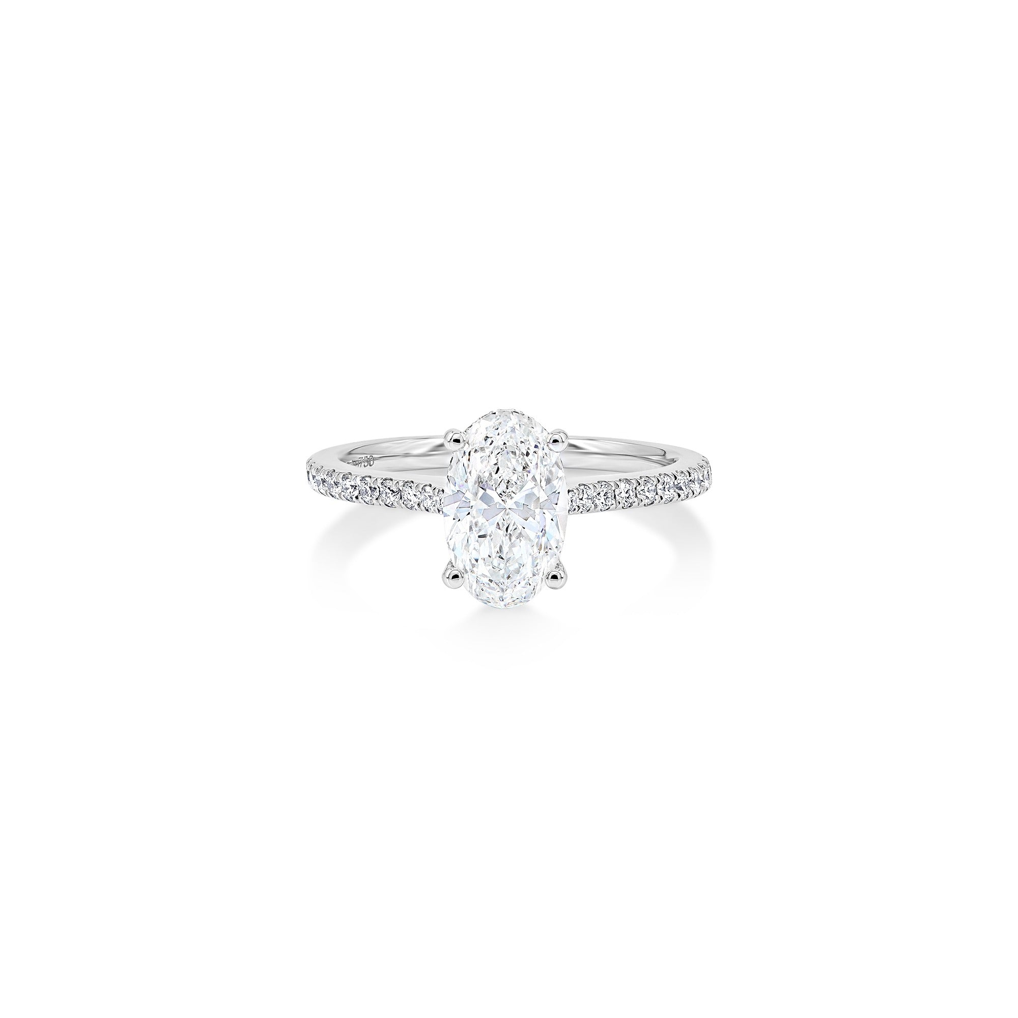 Oval Cut Pavé Diamond Engagement Ring