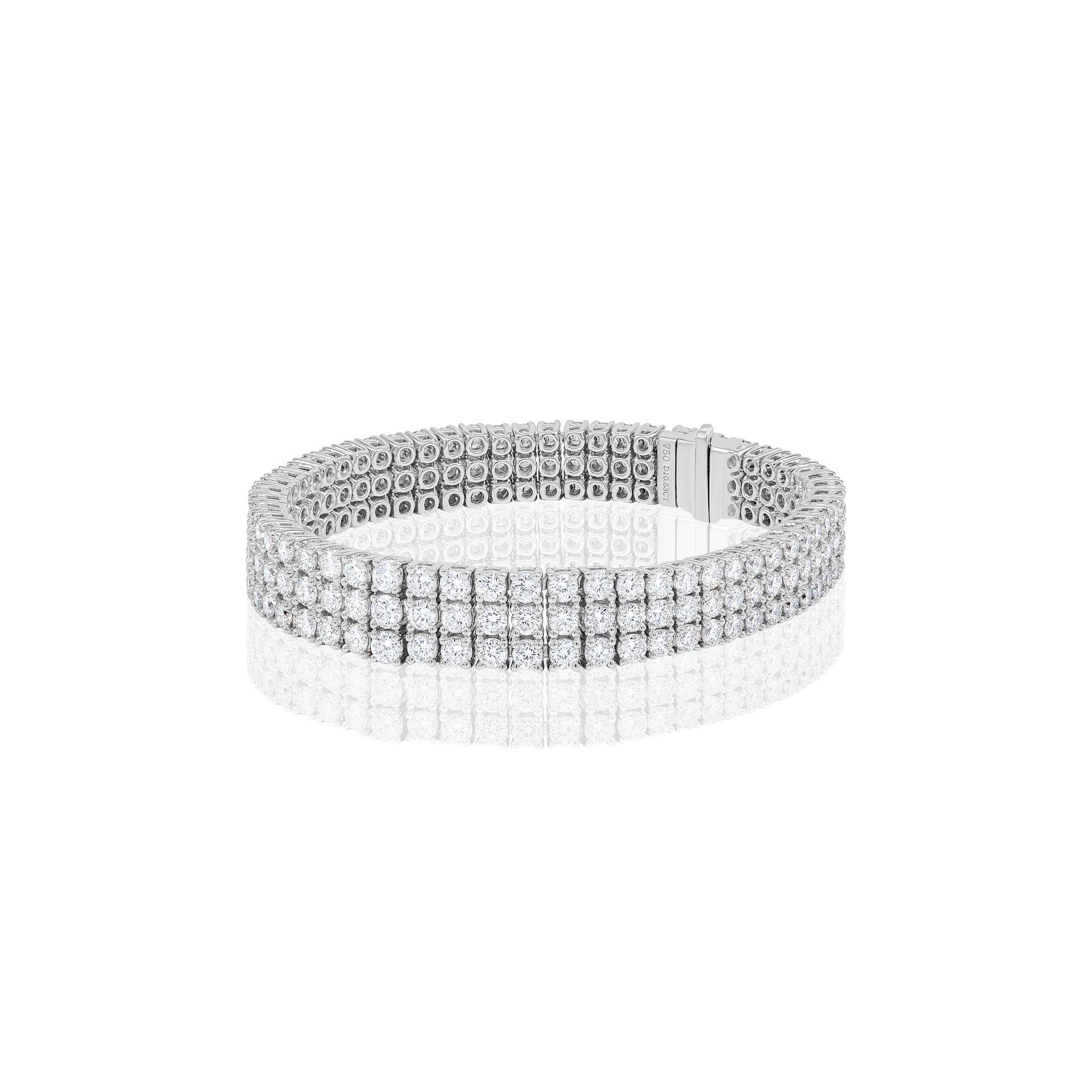 3 Row Diamond Tennis Bracelet (10.533 ct tw.)