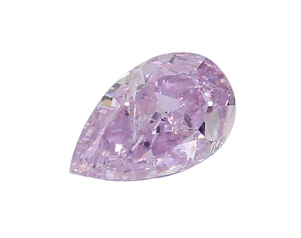 1 Carat Fancy Intense Pink-Purple Pear  Diamond I2 GIA