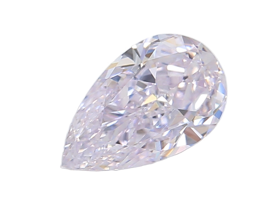 0.77 Carat Light Pink Pear Diamond VVS2 GIA