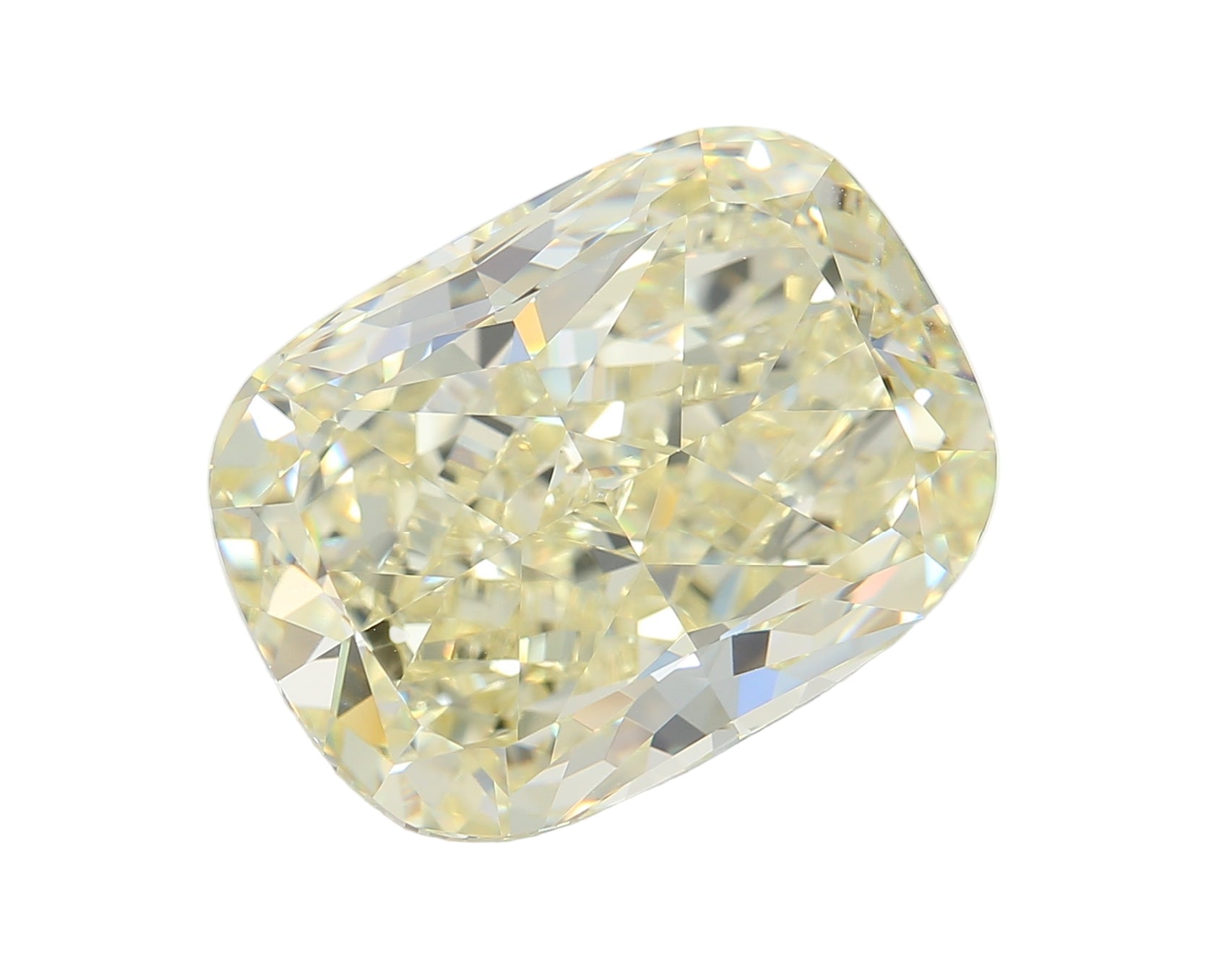 15 Carat Fancy Light Yellow Cushion Diamond VVS2 GIA