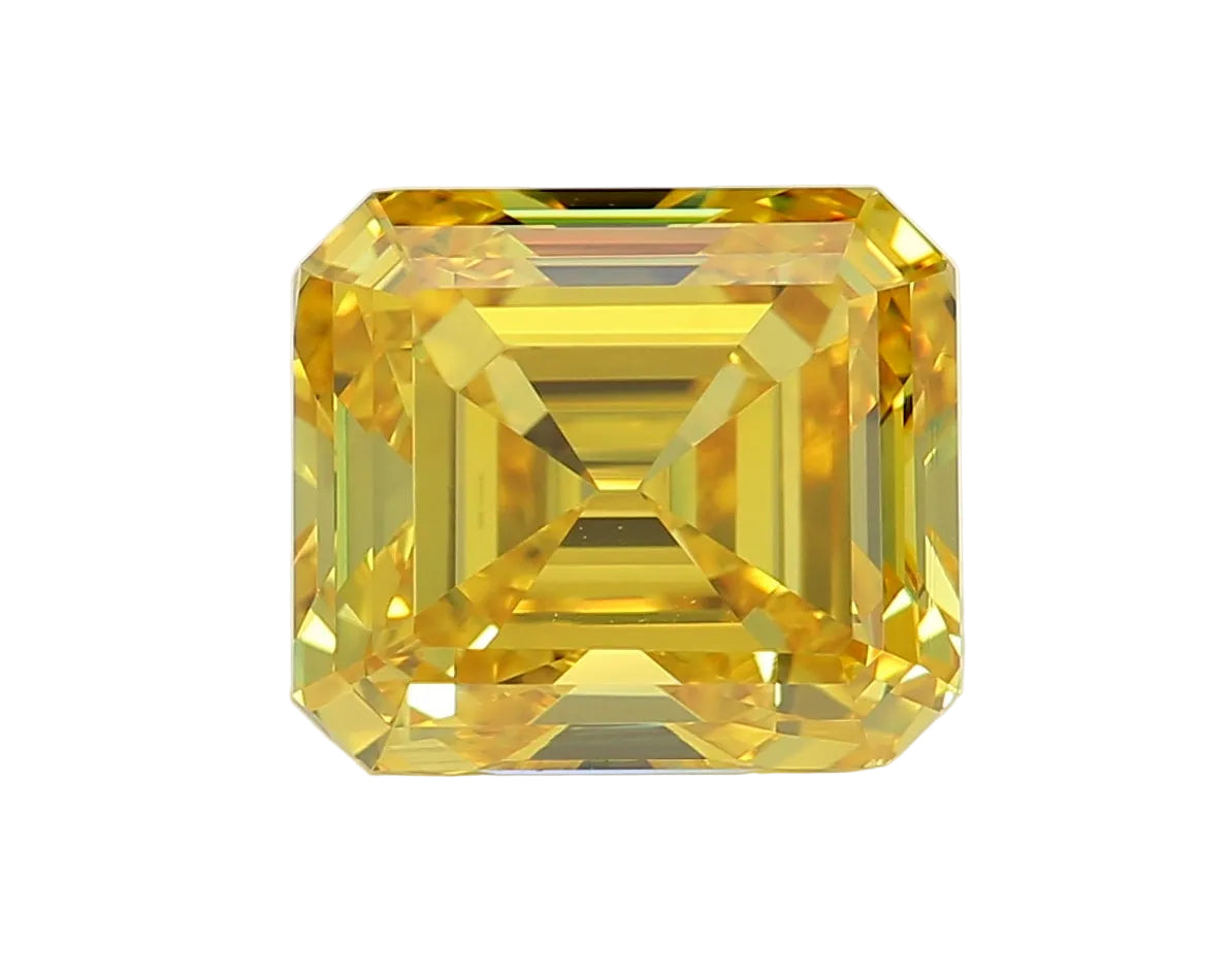 Yellow diamond with a clear background