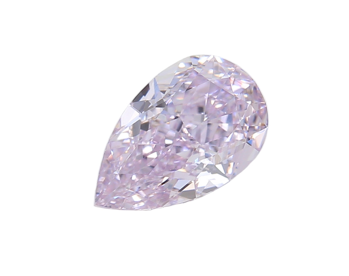 1 Carat Fancy Pinkish Purple Pear  Diamond VVS2 GIA