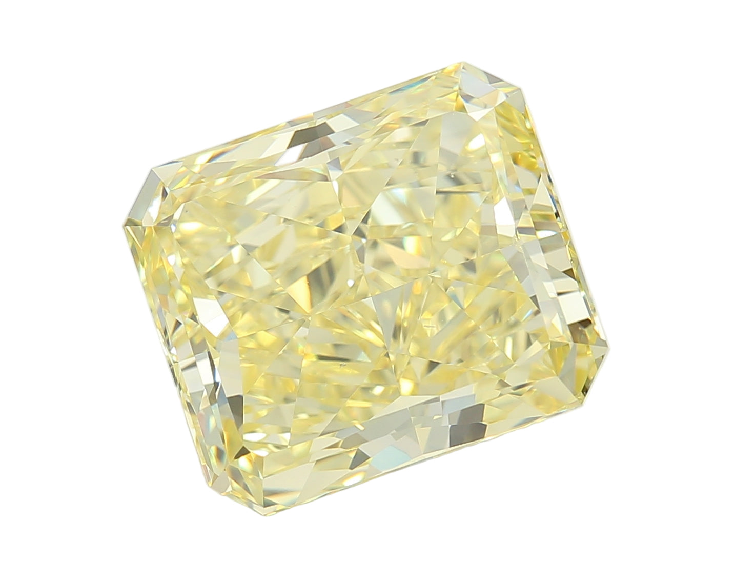 A couple of 10 + 10 Carat Fancy Intense Yellow Radiant Diamond GIA