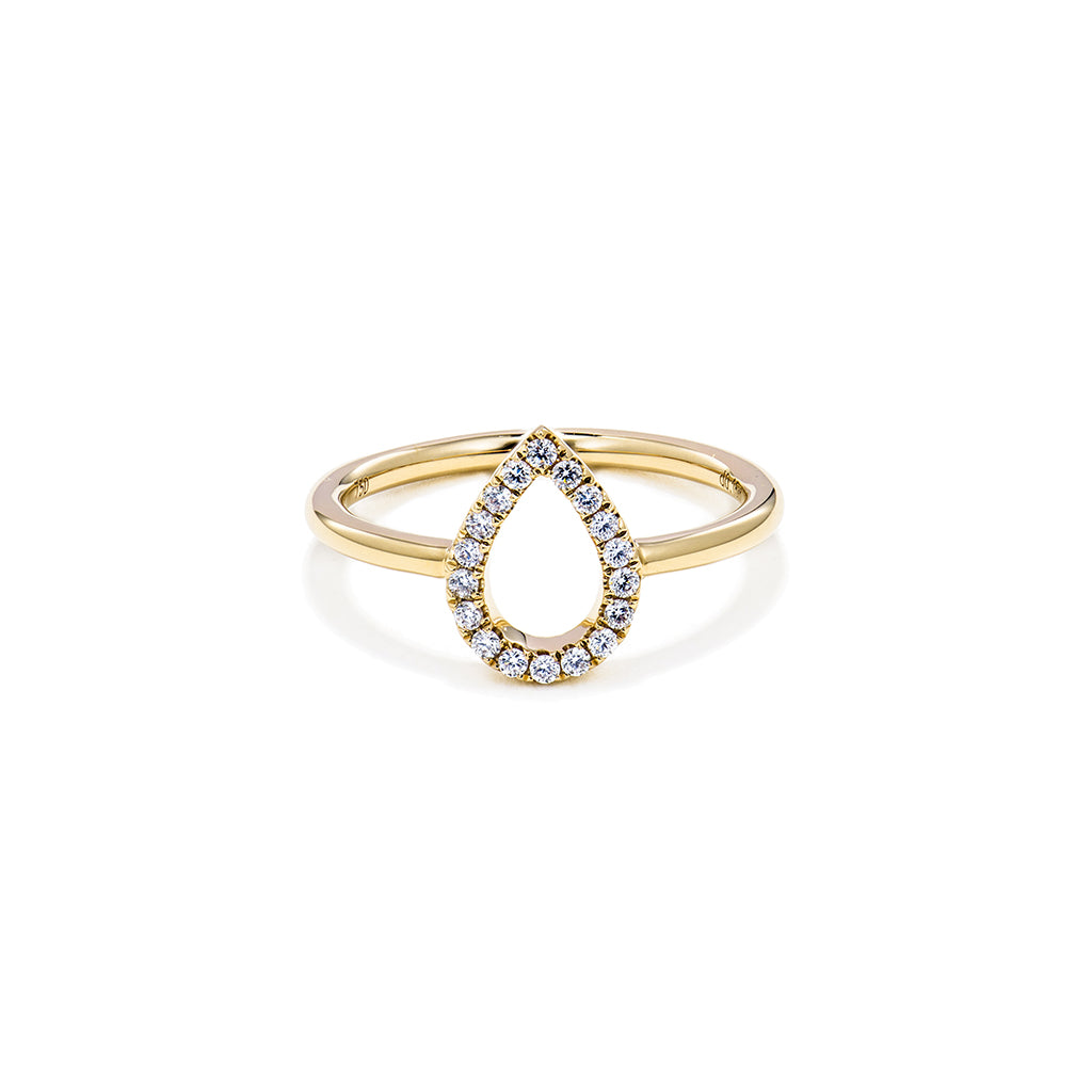Pear Shaped Diamond Ring