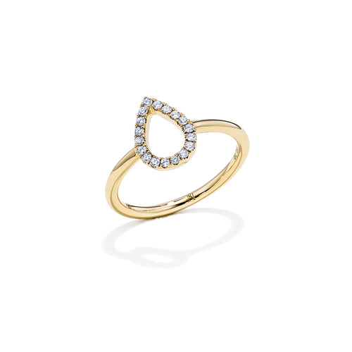 Pear Shaped Diamond Ring