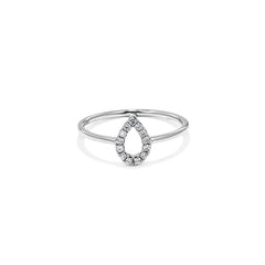 Pear Shape Diamond Ring - Mini