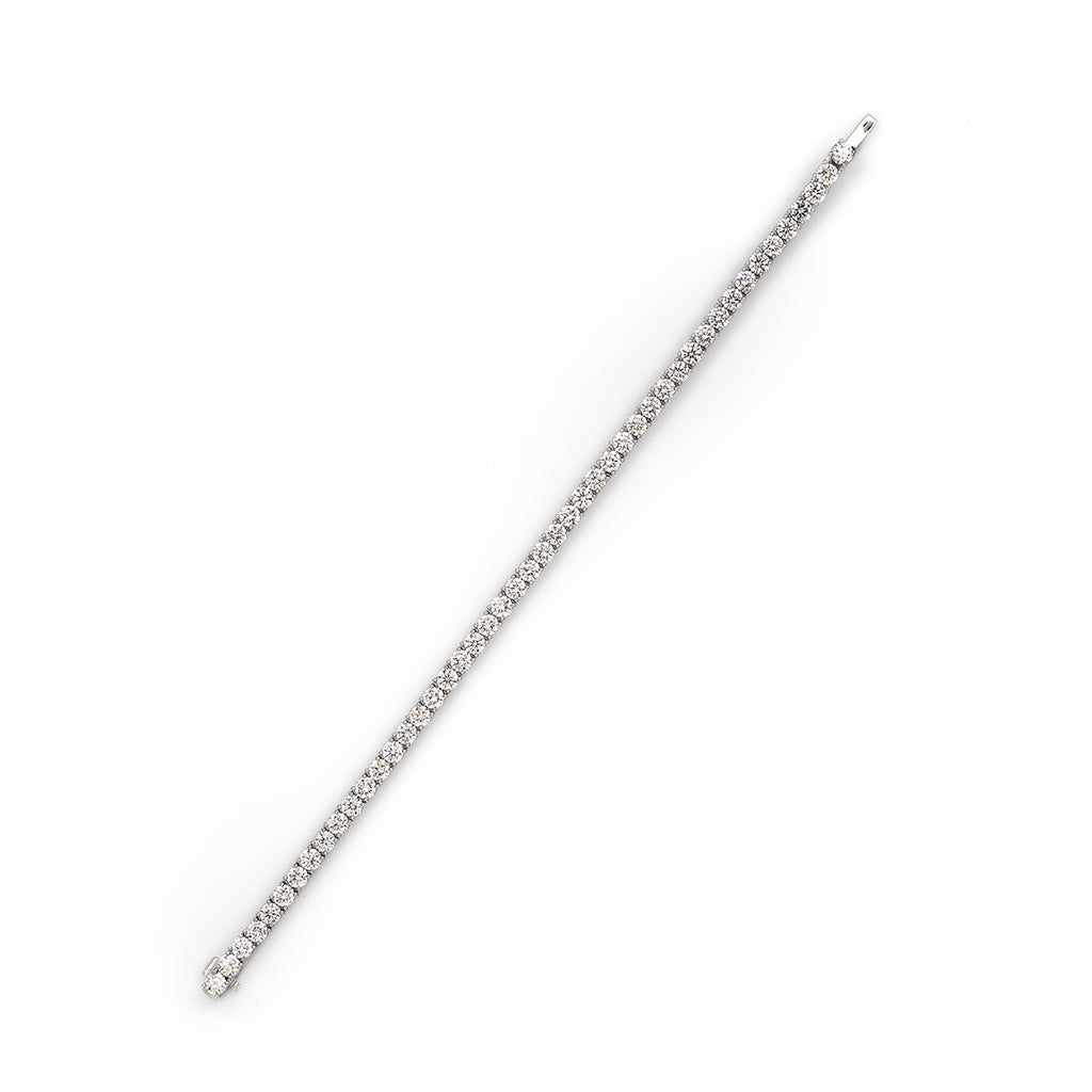 0.15 's Round Brilliant Diamonds Four Prongs Tennis Bracelet