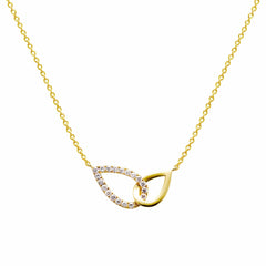 Two Pear Shapes Diamond Necklace