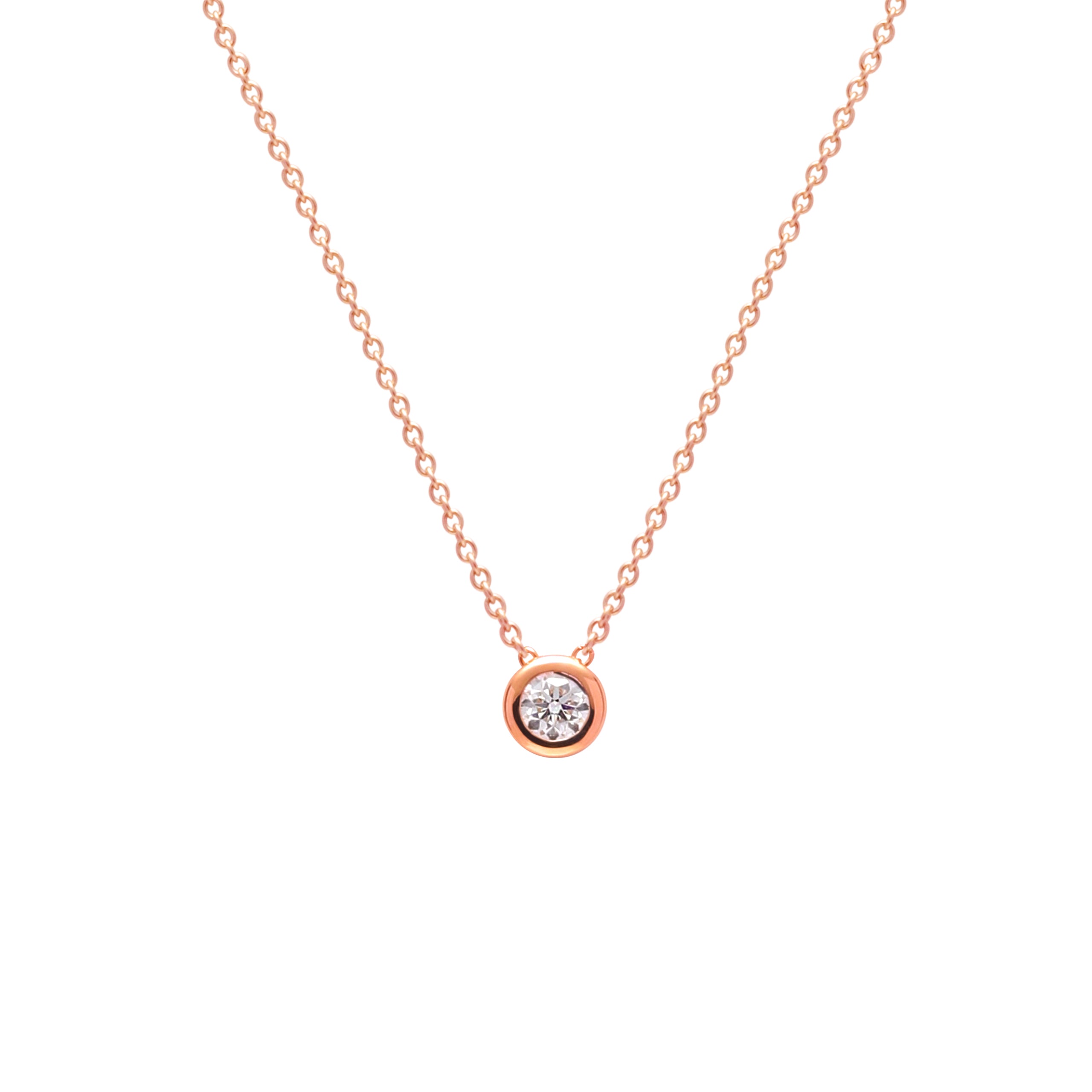 18k Gold Rolling Diamond Necklace