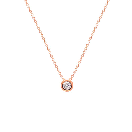 18k Gold Rolling Diamond Necklace