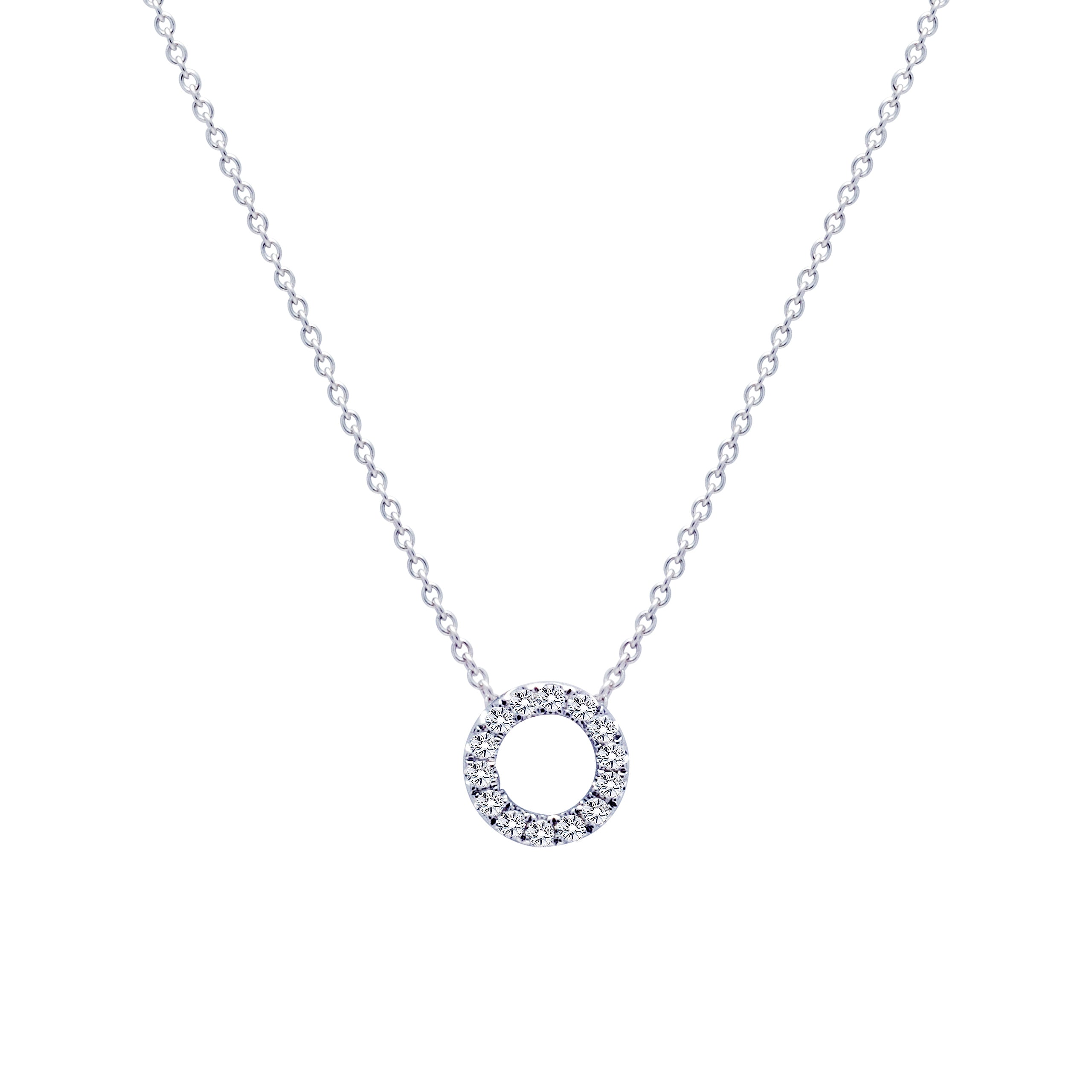 18K Gold Brilliant Round Diamond Necklace