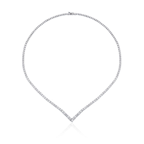 V Shape Eternal Diamond Necklace