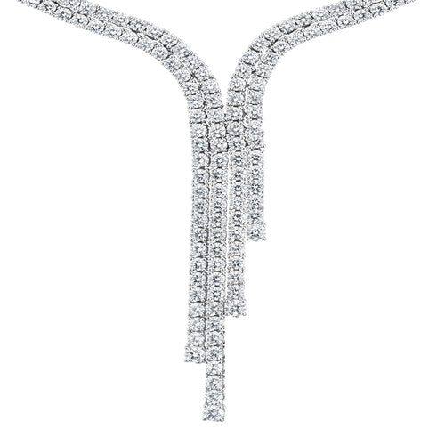 Two Lines Tennis Eternal Diamond Necklace