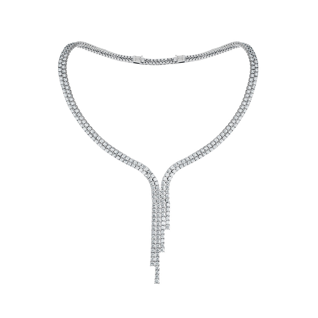 Two Lines Tennis Eternal Diamond Necklace