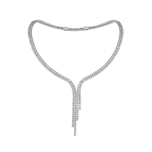 Two Lines Tennis Eternal Diamond Necklace