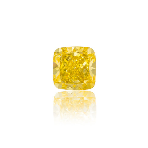 Cushion Cut Fancy Intense Yellow Diamond (2.35 Carat)