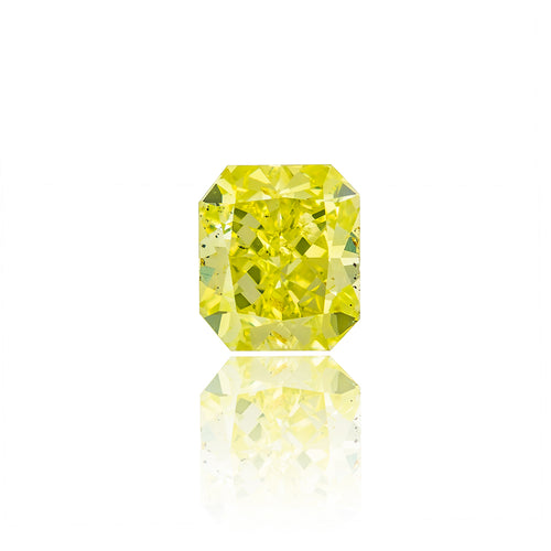 Radiant Cut Fancy Intense Yellow-Green Diamond