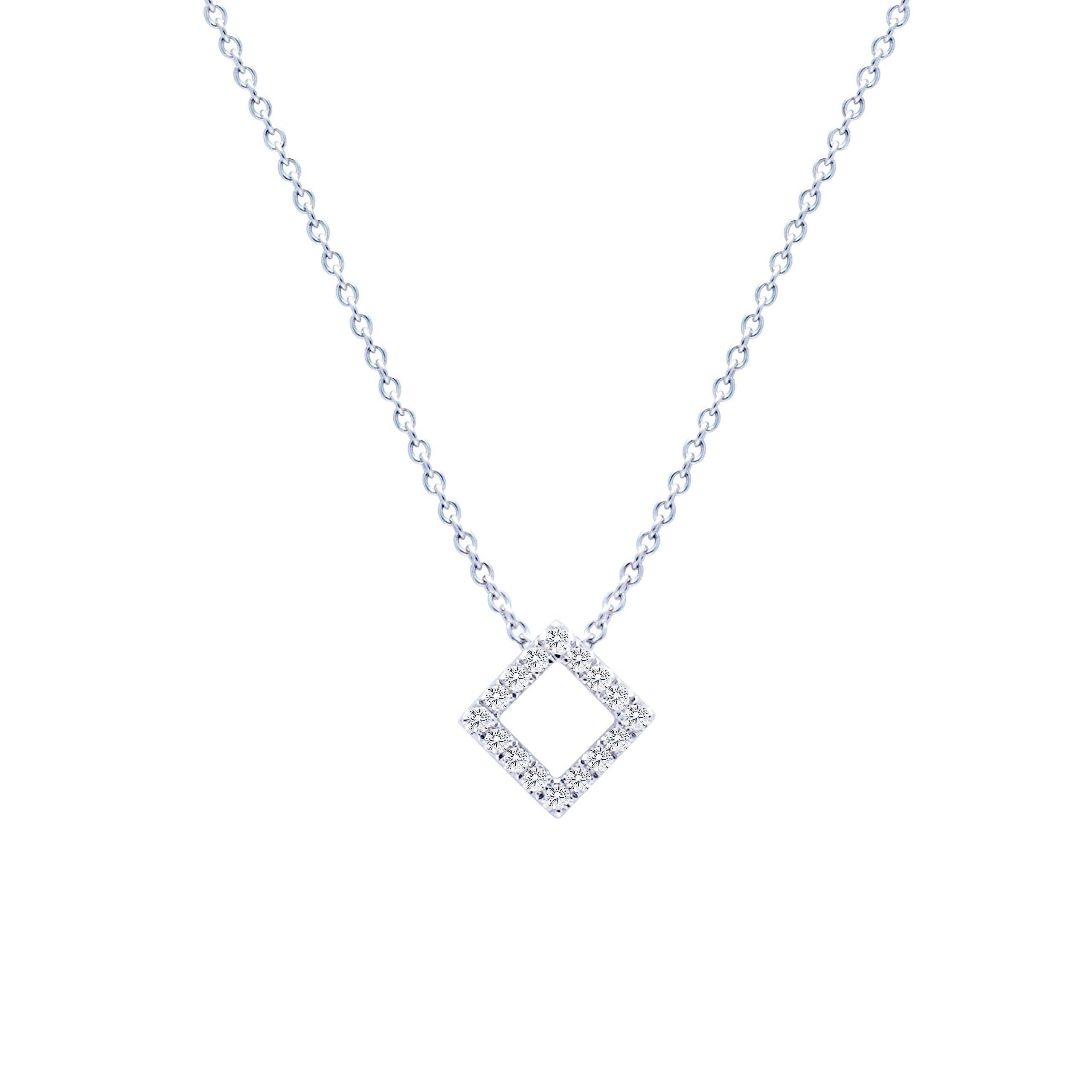 18K Gold Princess Diamond Necklace