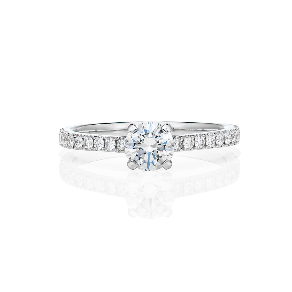 Solitare With a Diamond Band