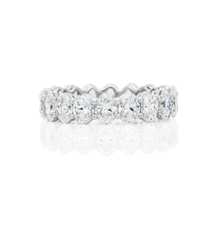 0.30 's Oval Shape GIA certified Diamonds Full Eternity Ring