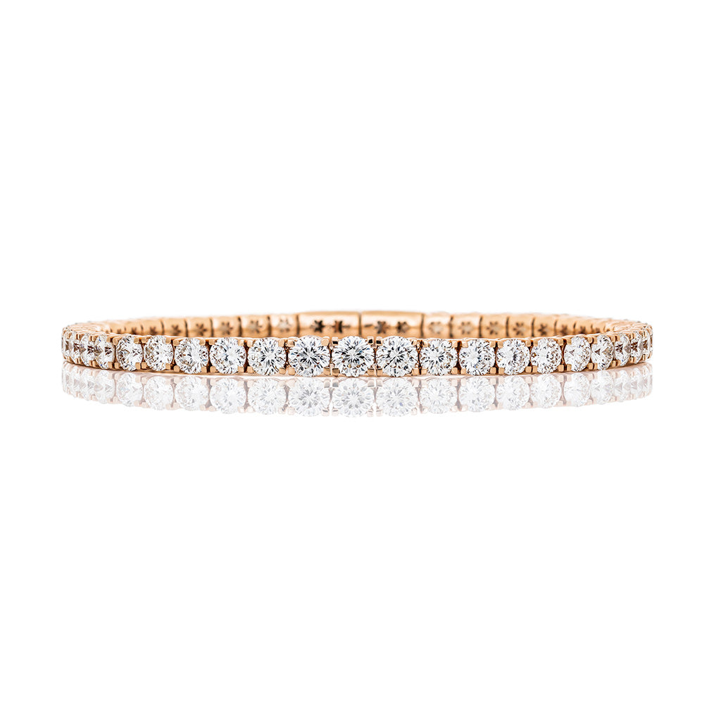 Round Brilliant One Line Diamond Bangle