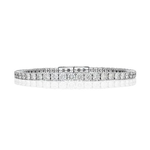 Round Brilliant One Line Diamond Bangle