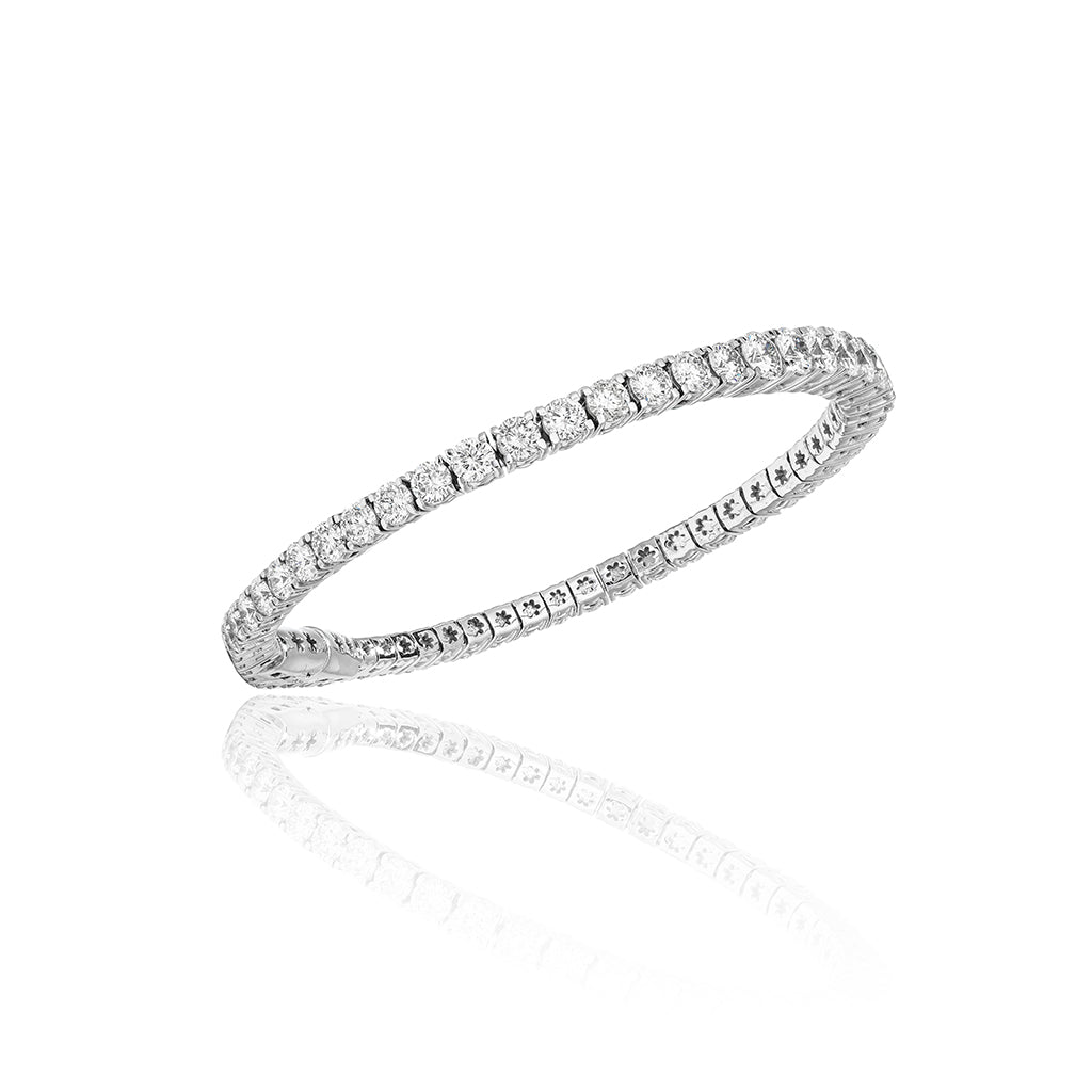 Round Brilliant One Line Diamond Bangle